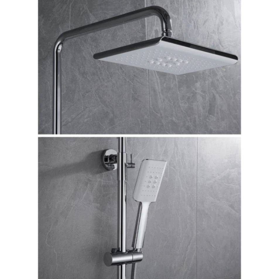 Vòi Sen Cây Tắm Đứng Phím Đàn Inox SUS304 Cây Vuông Nóng Lạnh 3 Chế Độ Xả Nước Chống Bám Cặn Canxi Bảo Hành 5 Năm