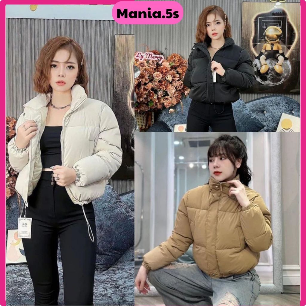 Áo Phao Mùa Đông Dáng Ngắn Túi Chéo Croptop 5S-MANIA