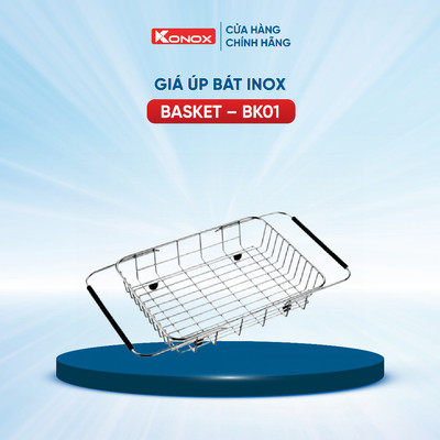 Giá úp bát inox Konox BK01 - Phụ kiện chậu rửa bát