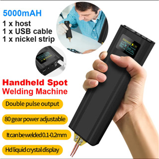 Máy Hàn Điểm pin cầm tay có màn hình, máy hàn cell pin, tặng kẽm hàn 18650 Pin Lithium Bộ Hàn Điện Hoàn