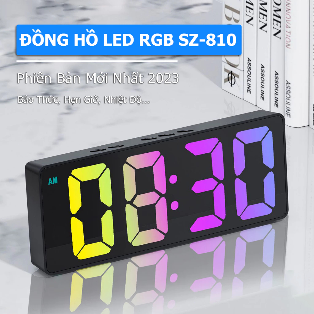 [ Free shipping ️]Đồng Hồ Led Để Bàn Thông Minh, Decor, Hiển Thị Thời Gian,Nhiệt Độ, Báo Thức, Màn Gương, Nguồn USB hoặc