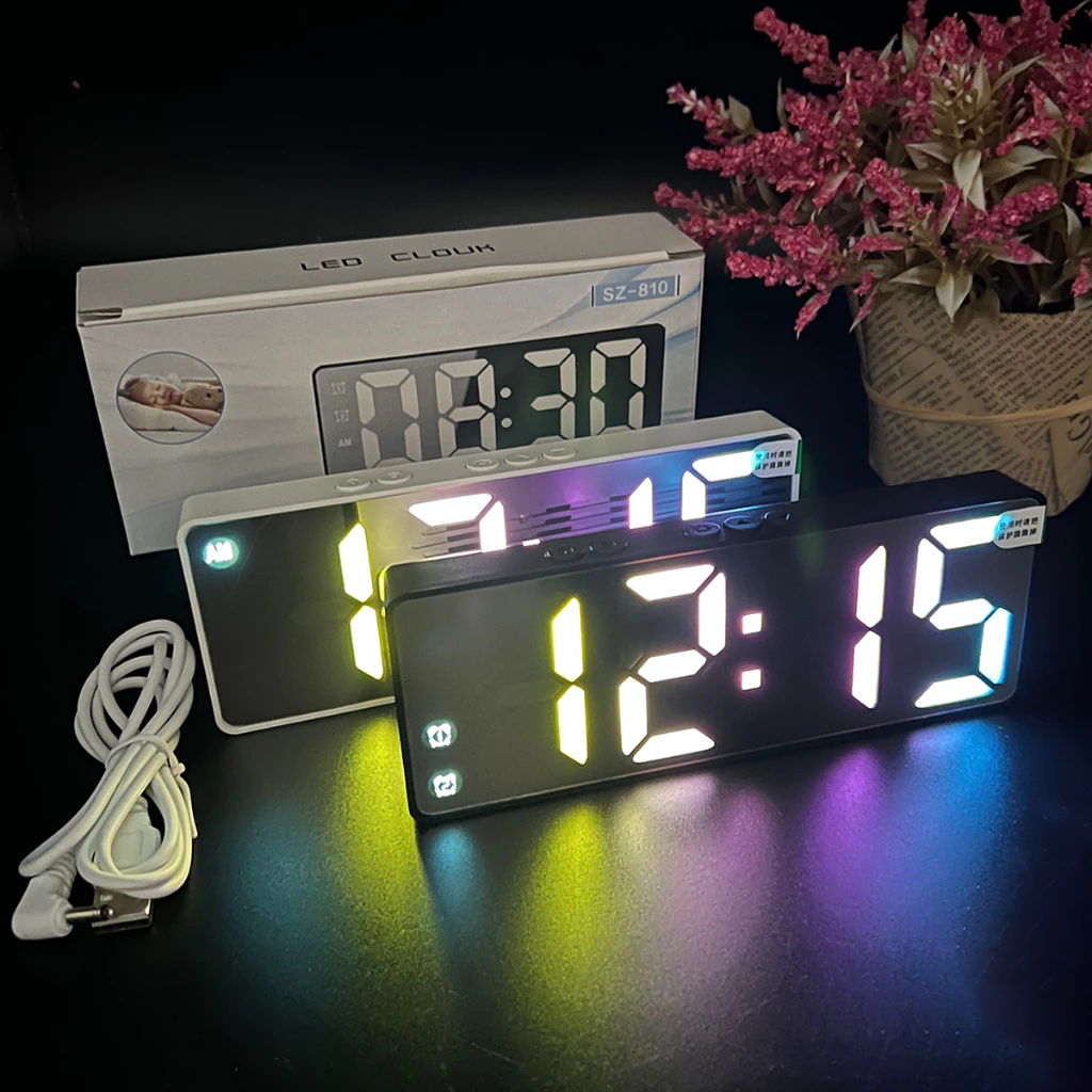 [ Free shipping ️]Đồng Hồ Led Để Bàn Thông Minh, Decor, Hiển Thị Thời Gian,Nhiệt Độ, Báo Thức, Màn Gương, Nguồn USB hoặc