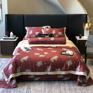 Bộ Chăn Ga Gối Đệm 5 Món Cao Cấp KD Beddings Set Drap Ra Giường Nệm Tencel 120s Mềm Mịn Chăn Ga Trần Bông Đẹp Sang Trọng