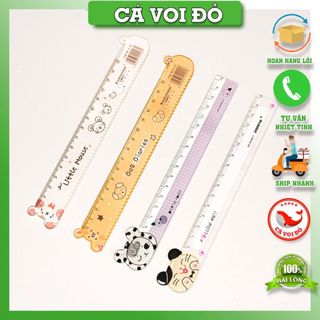 Combo 5 thước kẻ hoạt hình cute 15cm (ZH-708 + R-0124 Ruler )