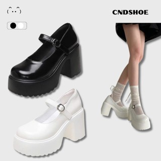 ( SHIP HỎA TỐC ) GIÀY LOLITA NỮ ĐẾ CAO HARAJUKU 10CM - WHITE SHOES