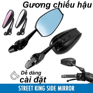 Gương xe máy/Gương chiếu hậu xe máy/ kính chiếu hậu xe máy Zacro 360° cao cấp, được làm bằng hợp kim nhôm có độ bền cao