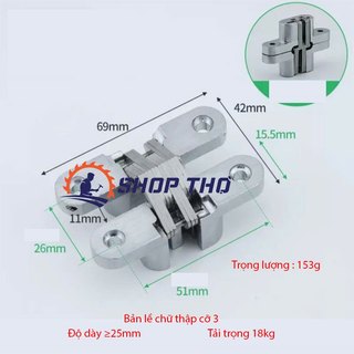 Bản lề chữ thập cỡ 4 - KT: 19*94mm (1 cái)