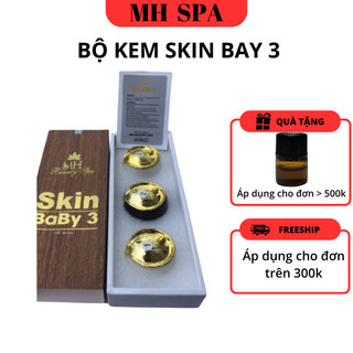  Bộ kem skin baby 3 MH Beauty Spa. Nám MH giảm thâm nám tàn nhang đồi mồi mụn chống nắng m1 