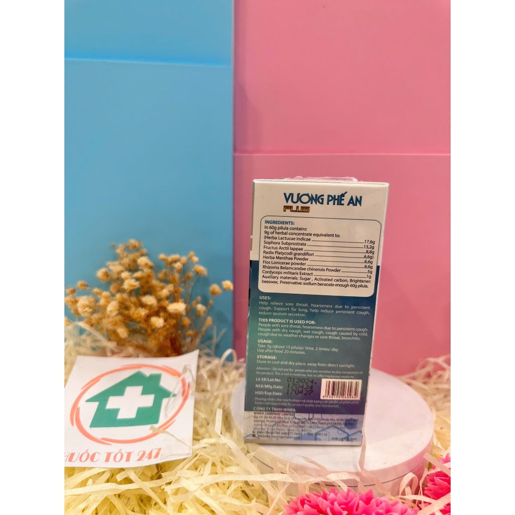 TPBVSK Vương Phế An Plus - Hỗ trợ giảm đau rát họng, bổ phế