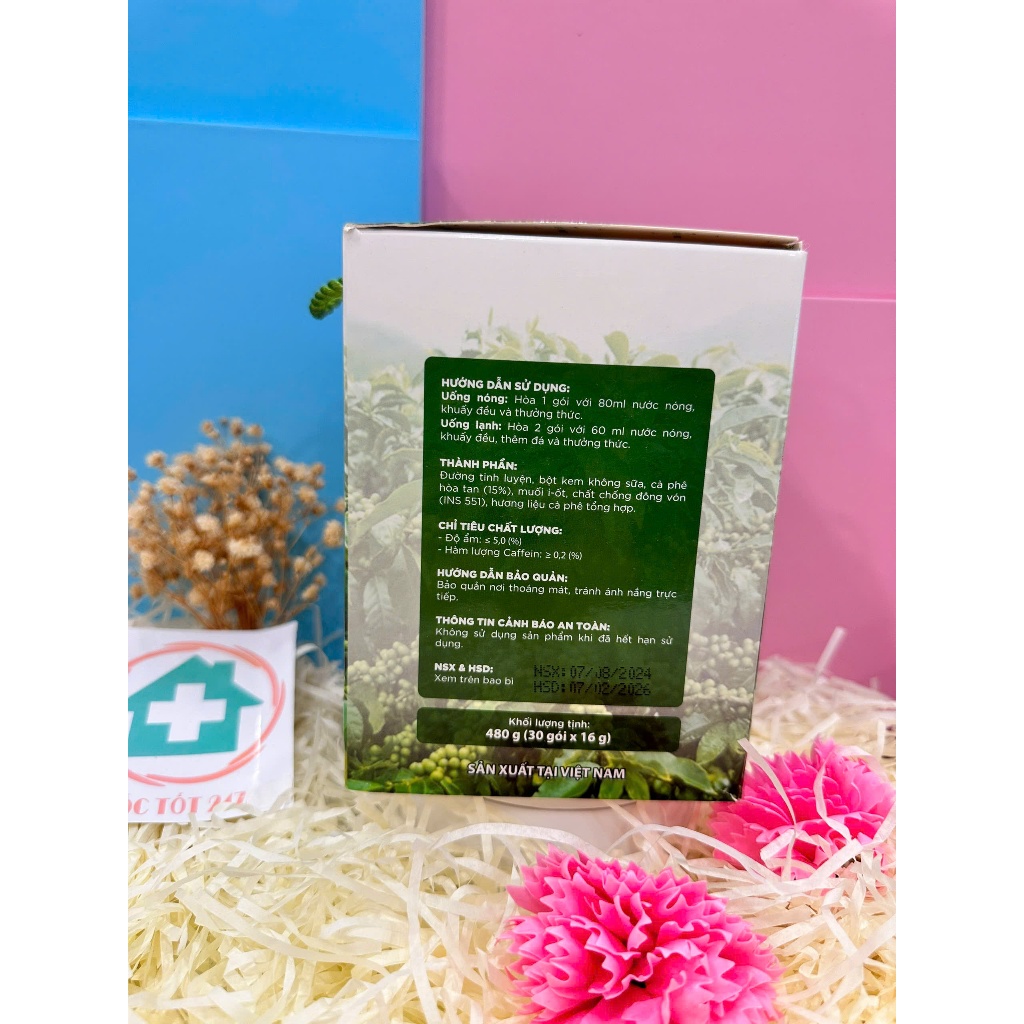 ✅[Chính Hãng] Cà Phê Xanh Giảm Cân Thiên Nhiên Việt - Chính Hãng Mẫu Mới Nhất, Có Tem  [Freeship] [ Hộp 10 Gói]