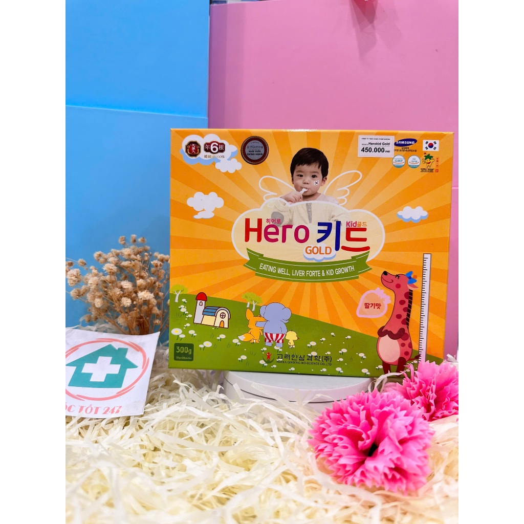 Hero Kid Gold - Hỗ trợ cải thiện biếng ăn, tăng cường sức khỏe, tăng chiều cao, mát gan, hết mệt mỏi