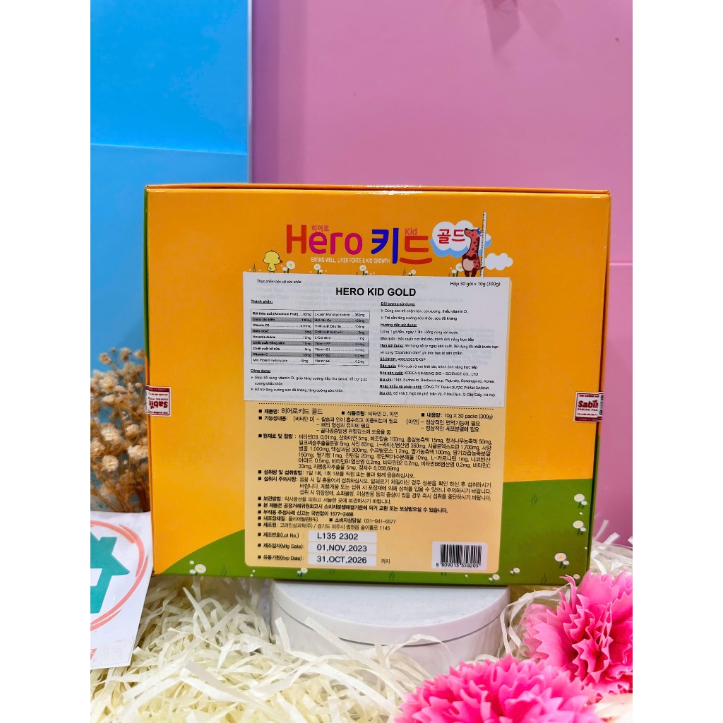 Hero Kid Gold - Hỗ trợ cải thiện biếng ăn, tăng cường sức khỏe, tăng chiều cao, mát gan, hết mệt mỏi