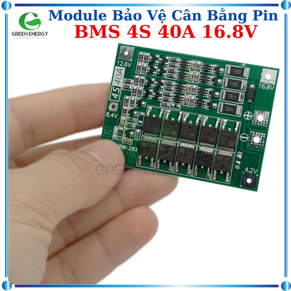 Module Bảo Vệ Sạc Xả - Cân Bằng Pin Lithium 4S 40A 16.8V