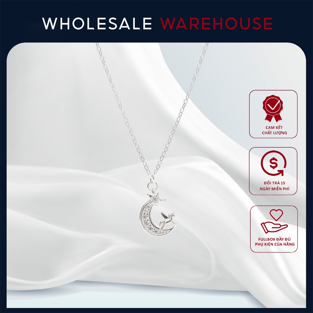 Dây chuyền bạc S925 Moon And Horse Silver Necklace 6085