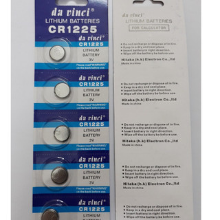 Vỉ 05 PIN CÚC ÁO LITHIUM CR1225