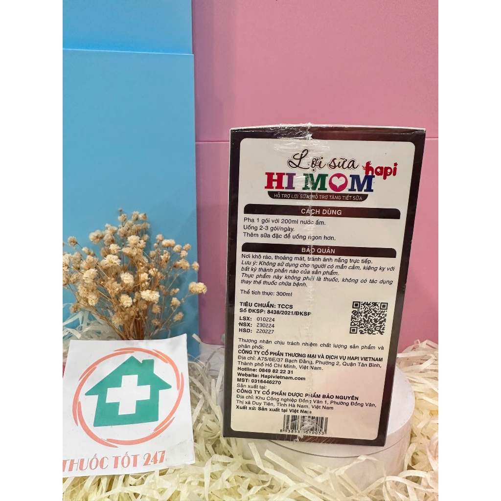 Lợi Sữa Hi Mom - Giúp Tăng Tiết Sữa,Mát Sữa,Thông Tắc Tuyến Sữa,Lợi Sữa Hapi - Hộp 30 gói