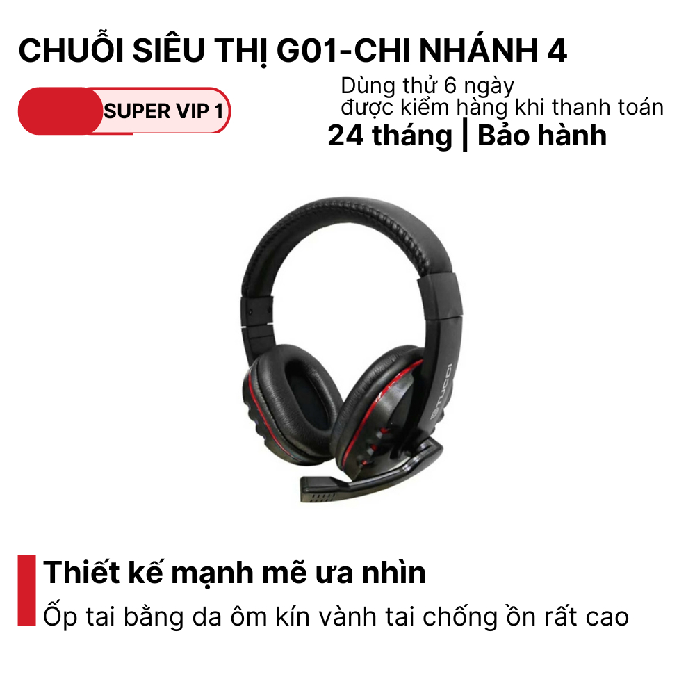 Tai Nghe Chụp Tai TUCCI X6 Gamming, nghe nhạc PC, Laptop