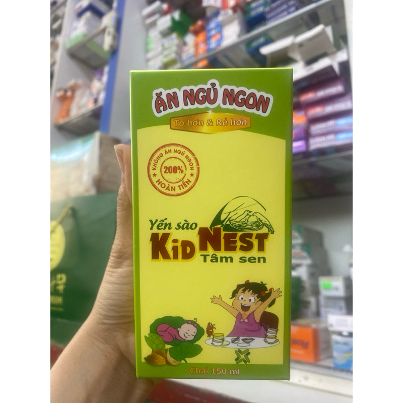 siro ăn ngủ ngon Yến Sào tâm sen Kid Nest 150ml