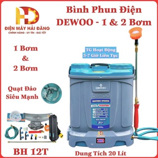 (Chính Hãng) Bình phun xịt sâu bằng điện.  DEWOO  20L.Có bộ đảo bằng cánh quạt.Siêu mạnh.BH 1 Năm