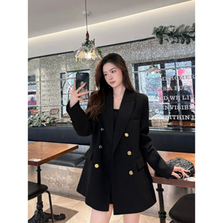 Áo Vest Nữ Chất Chéo Ý Cao Cấp LUHAZO Đệm Vai BigSize, Áo Blazer Nữ Khoác Ngoài 2 Lớp Dài Tay M275 F-14.1