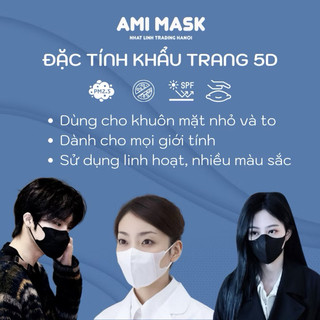 𝐊𝐡𝐚̂̉𝐮 𝐭𝐫𝐚𝐧𝐠 𝟓D MASK 10 chiếc