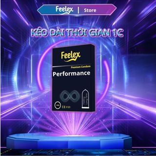 Bao cao su Feelex Performance cao cấp siêu mỏng, kéo dài thời gian quan hệ, siêu trơn, hộp 1 chiếc