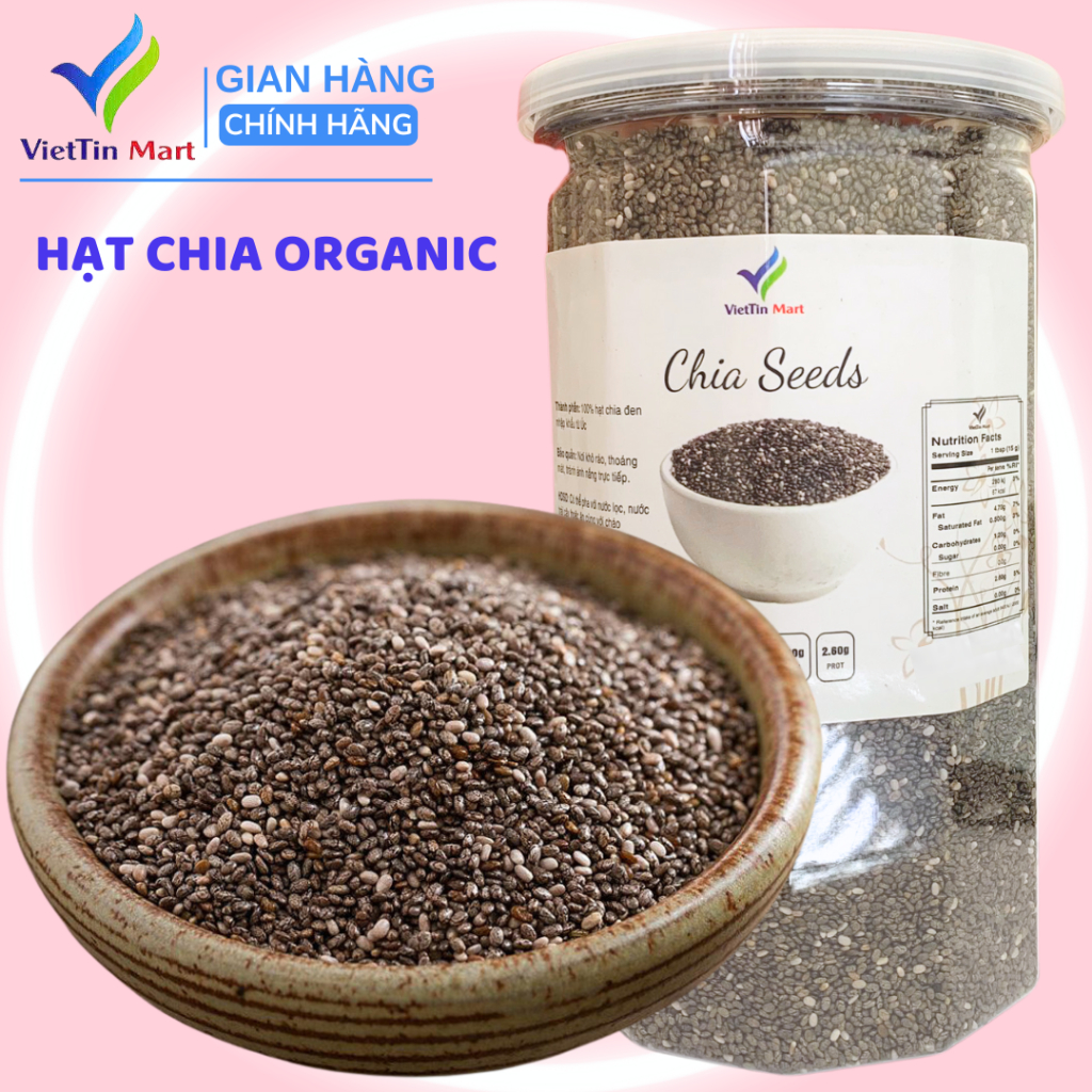 Hạt Chia Đen Organic Viettin Mart 500G