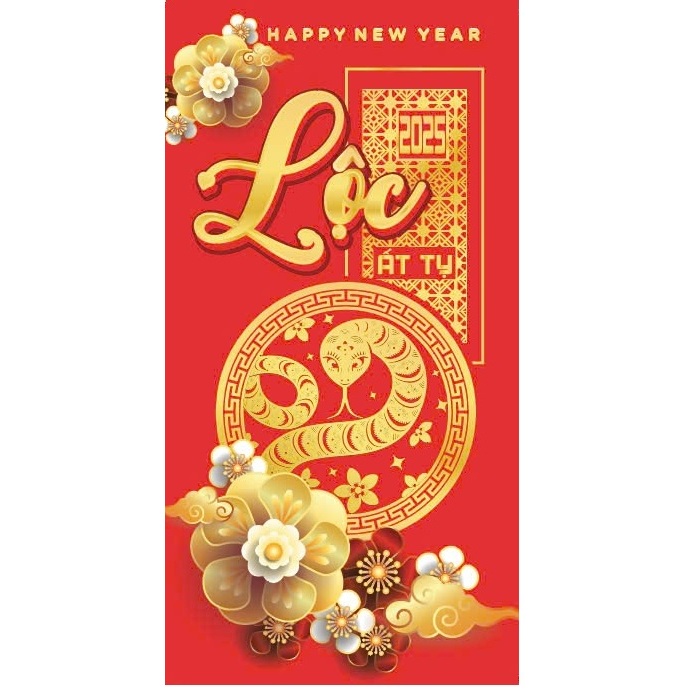 [COMBO 10 ] Bao Lì Xì 2025 Tết Ất tỵ May Mắn