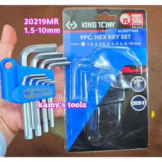 Bộ lục giác ngắn 9 cây kingtony model 20219mr 1.5-10mm