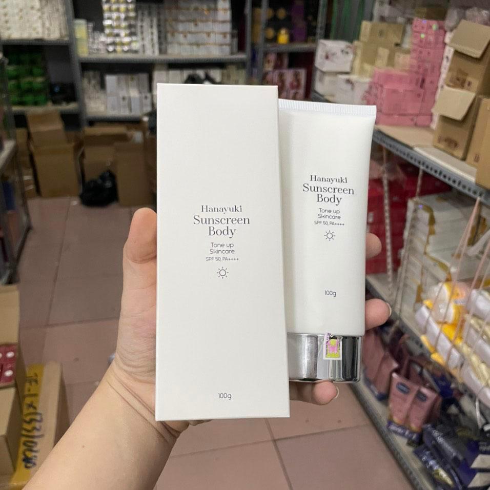Kem Chống Nắng Body Hanayuki Chính Hãng - Bảo Vệ Makeup Nâng Tone Da