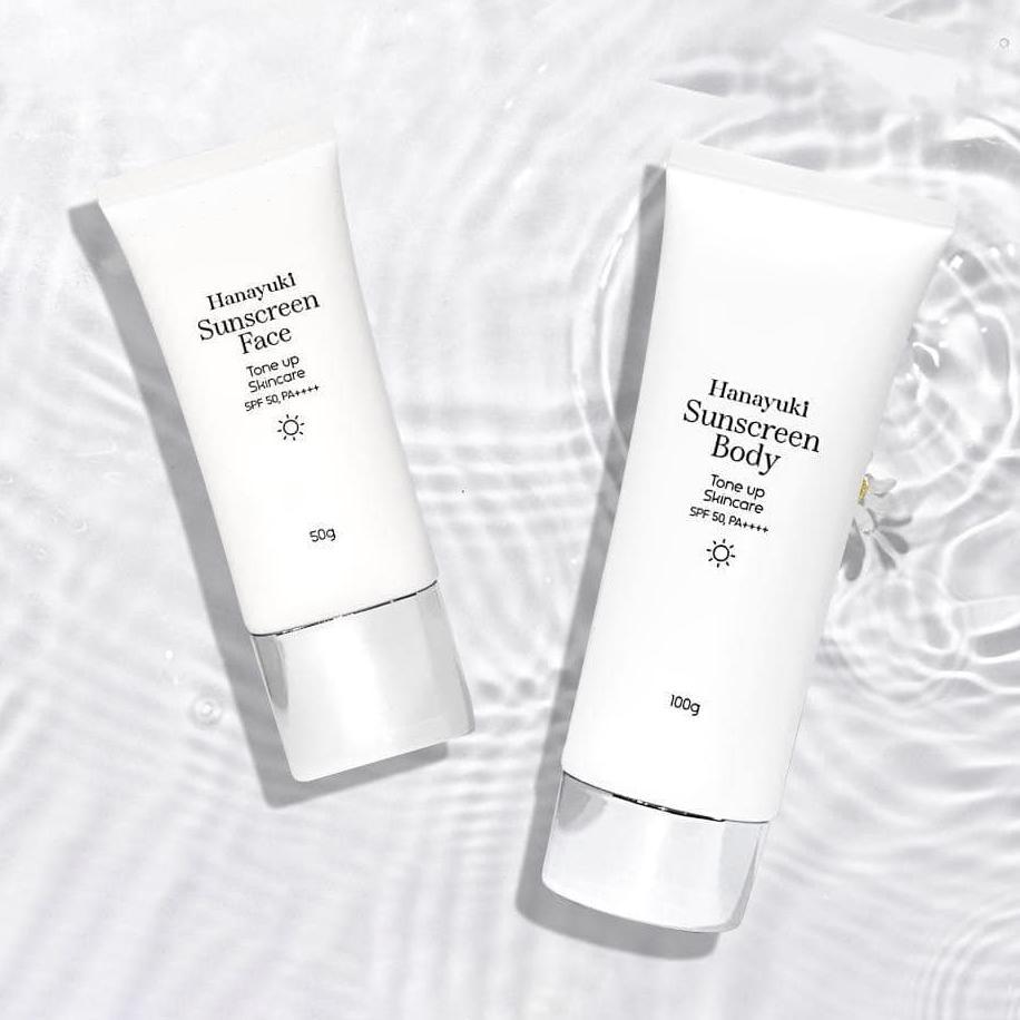 Kem Chống Nắng Body Hanayuki Chính Hãng - Bảo Vệ Makeup Nâng Tone Da