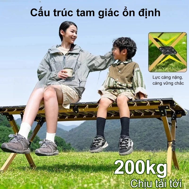 bàn gấp gọn camping, dã ngoại cắm trại du lịch ngoài trời hợp kim nhôm cao cấp siêu nhẹ khung chắc chắn | BigBuy360 - bigbuy360.vn