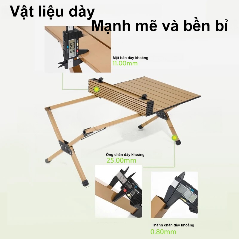 bàn gấp gọn camping, dã ngoại cắm trại du lịch ngoài trời hợp kim nhôm cao cấp siêu nhẹ khung chắc chắn | BigBuy360 - bigbuy360.vn
