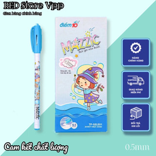 [ Hộp 20 cây ] Bút bi THIÊN LONG có đầu tẩy MAZZIC Điểm10 chính hãng