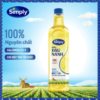  Dầu Ăn Simply Đậu Nành Nguyên Chất 1L - Hàng Chính Hãng - Date mới nhất 