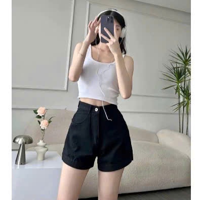 Quần short jeans đùi nữ mềm to gấu lưng cao basic phong cách Hàn Quốc Q101 SUTANO | BigBuy360 - bigbuy360.vn