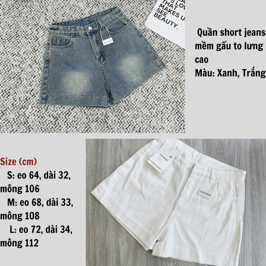 Quần short jeans đùi nữ mềm to gấu lưng cao basic phong cách Hàn Quốc Q101 SUTANO | BigBuy360 - bigbuy360.vn