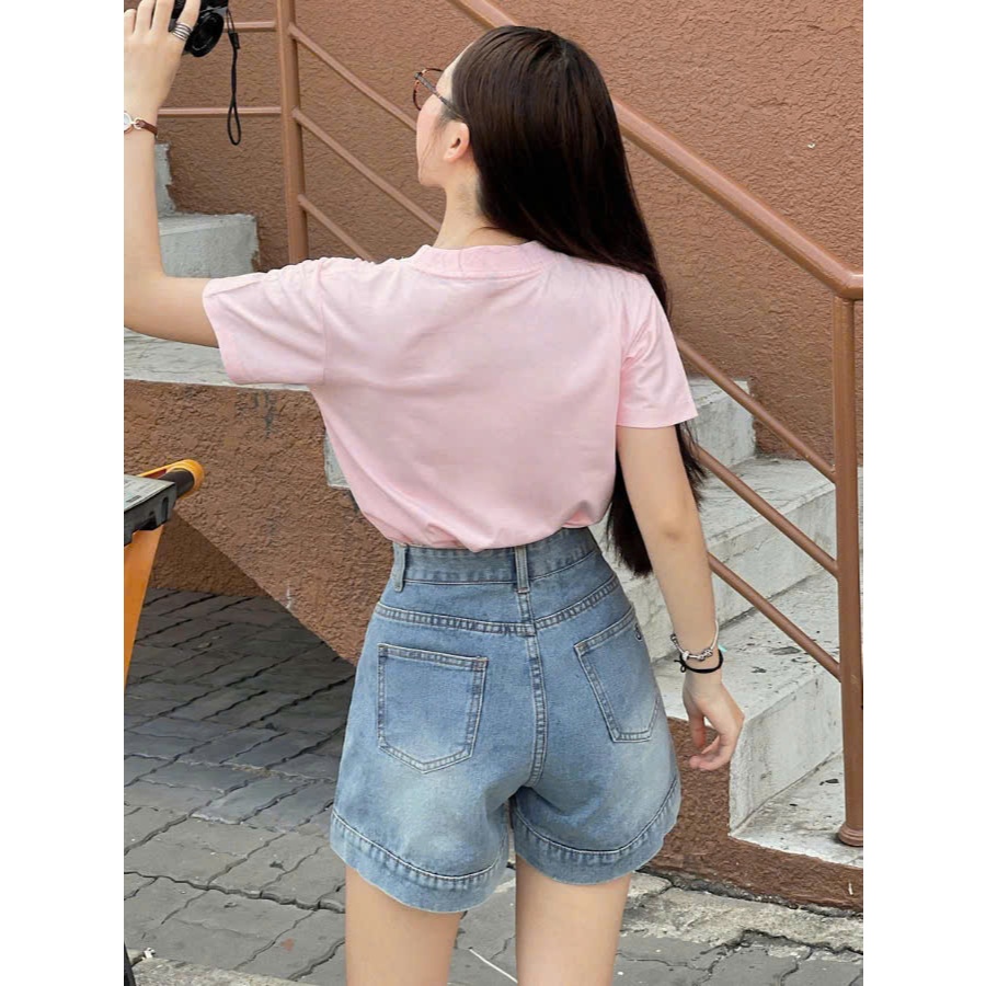 Quần short jeans đùi nữ mềm to gấu lưng cao basic phong cách Hàn Quốc Q101 SUTANO | BigBuy360 - bigbuy360.vn