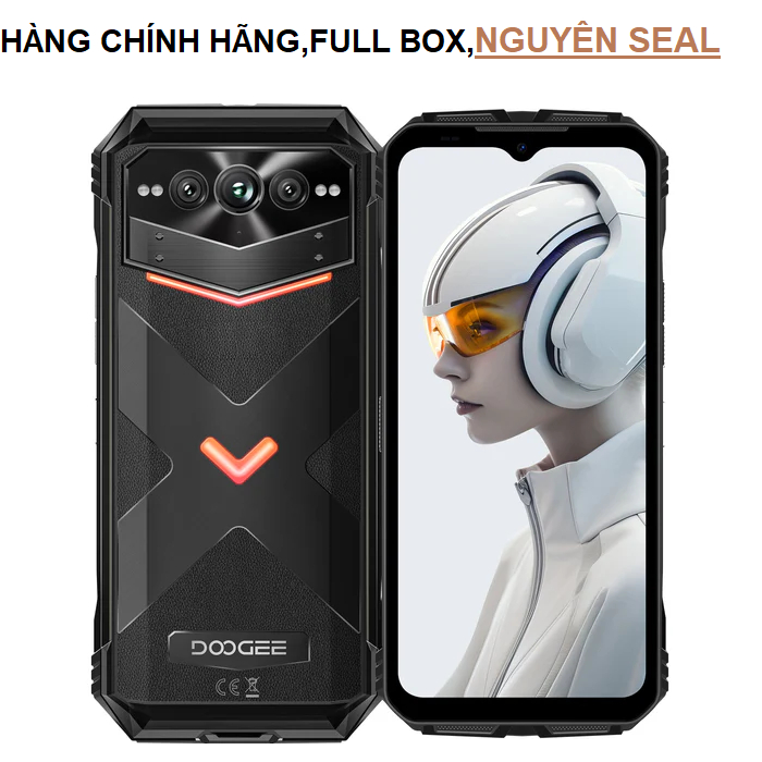 Điện thoại chắc chắn DOOGEE Vmax Plus(5G, RAM 36GB (16GB + RAM20GB),Rom 512GB, Màn hình 6,58 inch,An