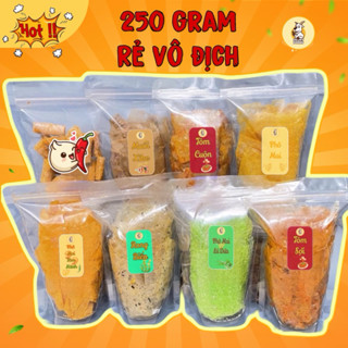 GÓI 250g - BÁNH TRÁNG 3 GOAT FOOD TÂY NINH TRỘN SẴN ĐỦ VỊ (tỏi dầu, xike, tôm cay,phô mai, rong biển