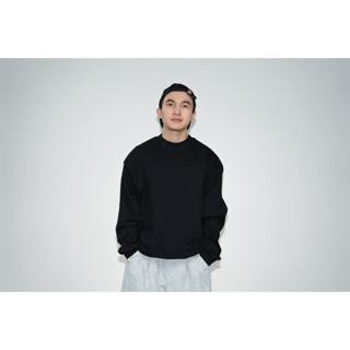 Áo dài tay shoulder pad long sleeve chất vải cotton 350 gsm form rộng THEM Studio, áo thun unisex basic street style