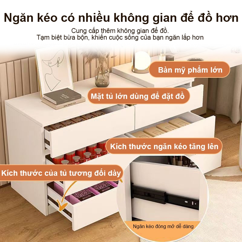 MY Bàn làm việc bàn trang điểm Bàn Phấn thông minh kết hợp, tủ ngăn kéo đa năng để đồ tủlưu trữ | BigBuy360 - bigbuy360.vn