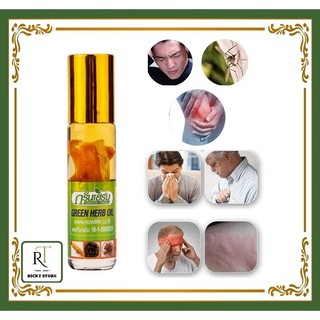 Dầu lăn nhân sâm Green Herb Oil Thái Lan 8ml