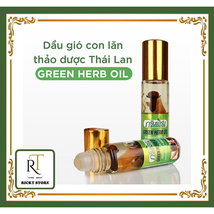 Dầu lăn nhân sâm Green Herb Oil Thái Lan 8ml