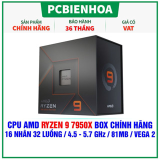 [Mã SPHACL7 giảm 6% đơn 1TR2] CPU AMD RYZEN 9 7950X BOX CHÍNH HÃNG ( 16 NHÂN 32 LUỒNG / 4.5 - 5.7 GHZ / 81MB )
