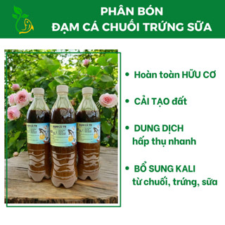  Đạm cá chuối trứng sữa phân bón hữu cơ xanh lá bật mầm sai hoa đậu quả phân bón rau và hoa 