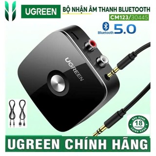 Bộ nhận Bluetooth 5.3 5.0 Ugreen 30445 CM123 (dùng kết nối loa+amply, Dòng Mới 5.3)