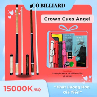 Cơ bida lỗ CROWN CUES ANGEL   gỗ chuôi hiếm     tặng kèm 9 món pk và sách bida cơ bản + sơ cấp   