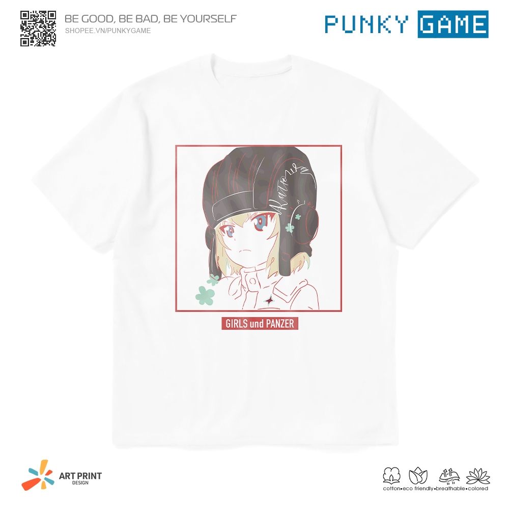 Áo thun Unisex Girls Und Panzer Katyusha Cotton 100% ngắn tay