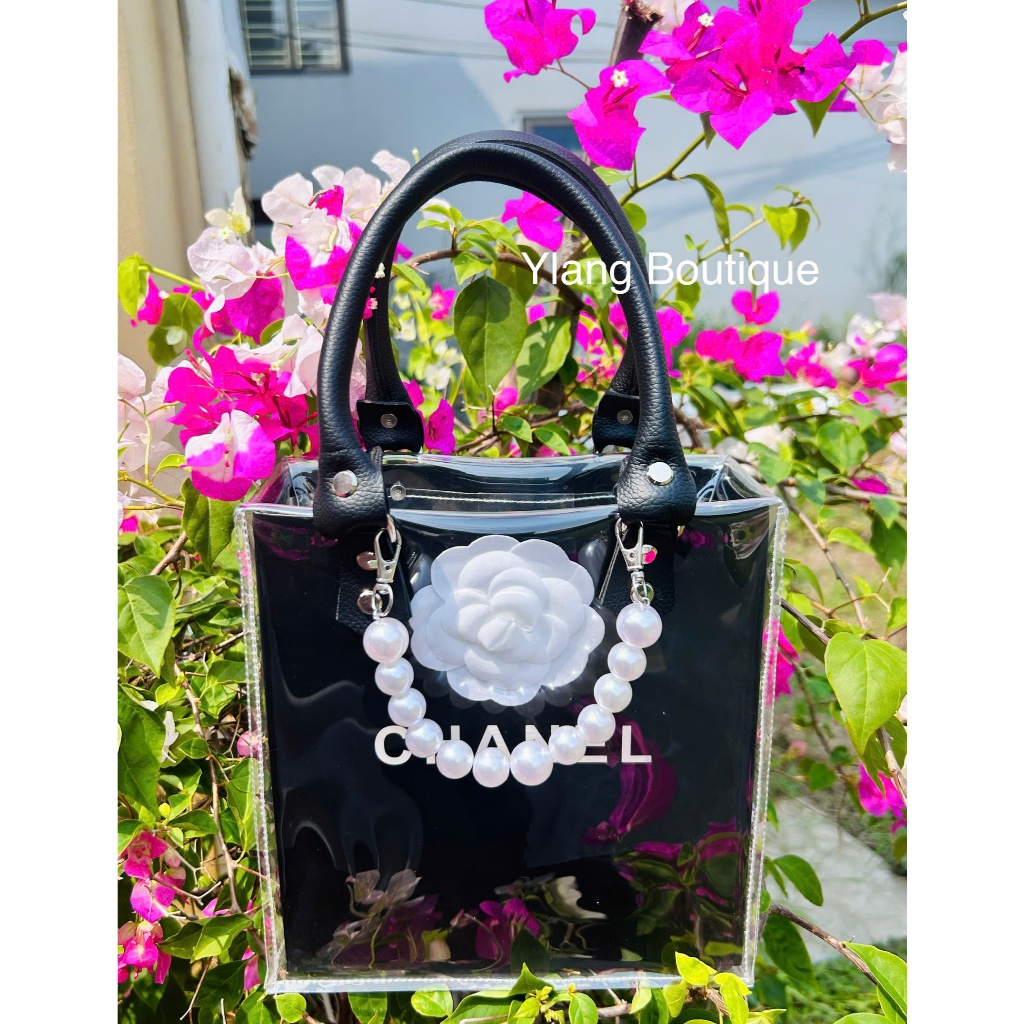 Túi Giấy Hãng Chà Neo Custom Size19, size 32, size 42 Kèm Hoa Trà. Túi Xách Bọc Nhựa Có Khóa Kéo